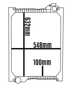 RADIADOR D´AGUA COMPLETO 48,2X81,2 W20E 521D 621D 347611A3