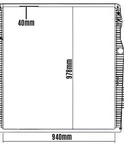 RADIADOR COMPLETO 940x978x40 SCANIA G360 G400 G440 G480 2012 a 19
