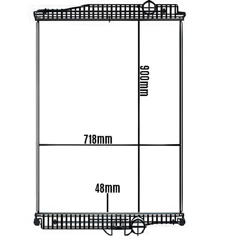 RADIADOR COMPLETO 900X718X48 VOLVO FM370 FM400 FM420 FMX370