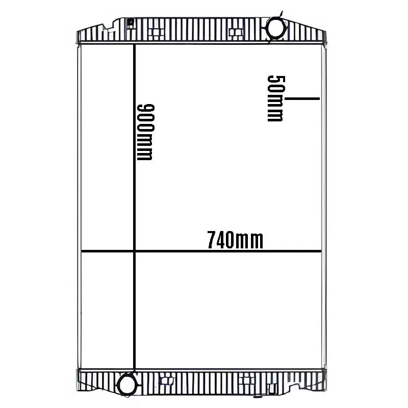 RADIADOR COMPLETO 900x740x50 IVECO STRALIS 380 410 420 440 07 a 11