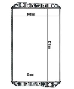 RADIADOR COMPLETO 975x668x55 AXOR 2540 2640 2035 2040 2644 05 a 15