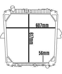 RADIADOR D'ÁGUA COMPLETO MERCEDES-BENZ 1620 1318 2423 ELETRÔNICO C/L 6935007401