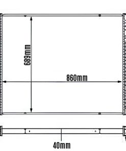 RADIADOR COMPLETO 860X689X40 SCANIA SERIE 5 P250 P360 P380 08 a 12