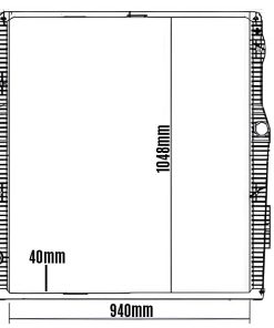 RADIADOR COMPLETO 940x1048x40 SCANIA R400 R440 SERIE 6 12 A 19