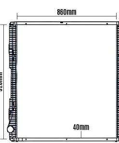 RADIADOR COMPLETO 860x928x40mm SCANIA G360 G400 G420 G440 08 a 12