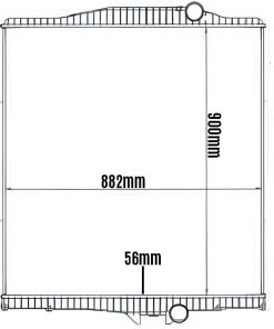 RADIADOR COMPLETO 900X882X56 FH12 FH16 NH12 NH16 93 a 14 31060