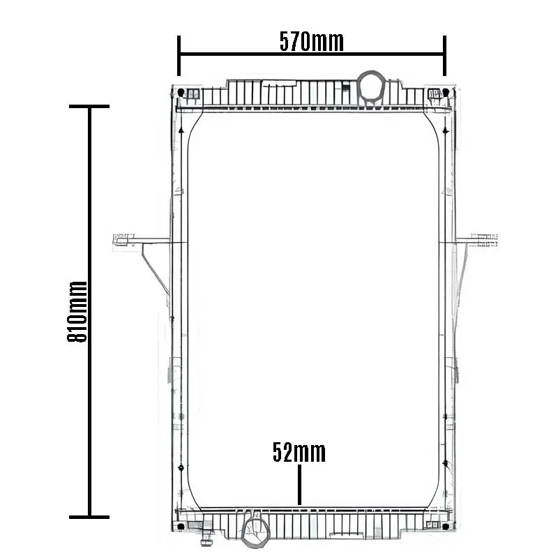 RADIADOR COMPLETO 810X570X52 VOLVO VM330 EUROS 270 330 12 a 21