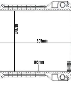 RADIADOR COMPLETO 505X618X105 RETRO JCB 3C 214E PLUS