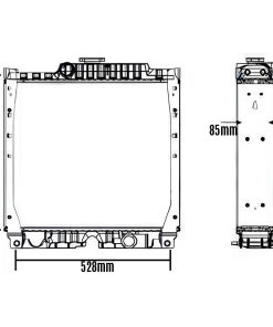 RADIADOR COMPLETO 457x528x85 JOHN DEERE 5403 5605 5705 02 a 11