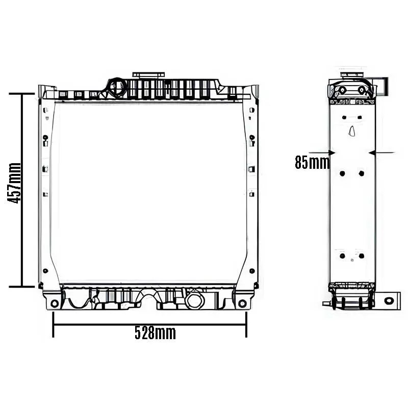 RADIADOR COMPLETO 457x528x85 JOHN DEERE 5403 5605 5705 02 a 11