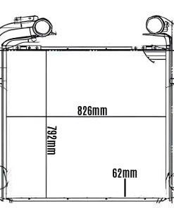 INTERCOOLER 826X792X62 SCANIA G380 G400 G420 G440 G470 08a12