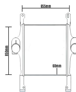 INTERCOOLER 655x850x60mm IVECO STRALIS HI WAY 15 a 19
