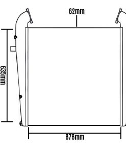 INTERCOOLER 676x635x62 SCANIA 112 113 142 R142 81 a 00
