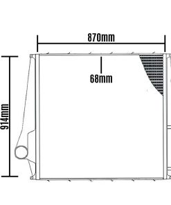 INTERCOOLER 870X914X68 VOLVO FH12 F13 FH16 NH10 NH12 93 a 06